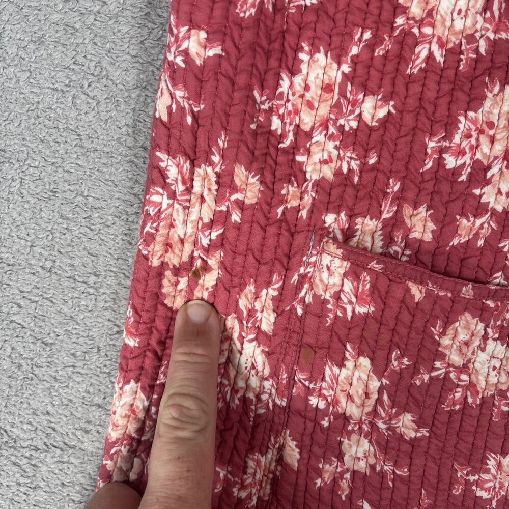 Women's XL Reversible Quilted Jacket Floral Grandmacore Boho Vintage Cottagecore - Picture 16 of 16